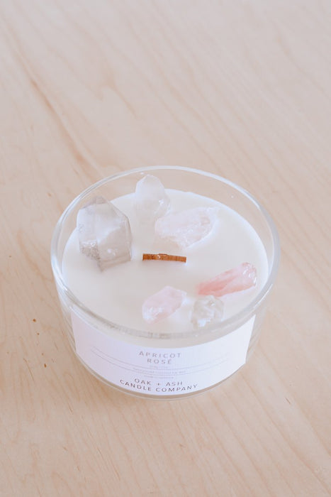 Apricot & Rose Crystal Candle