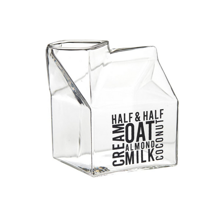 Glass Milk Carton Creamer