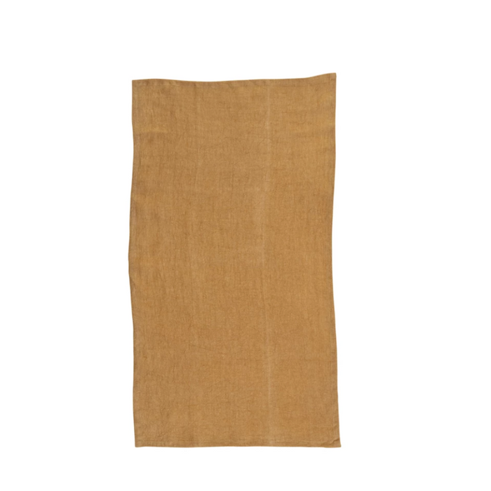 Oversized Stonewashed Linen Tea Towel-Yellow