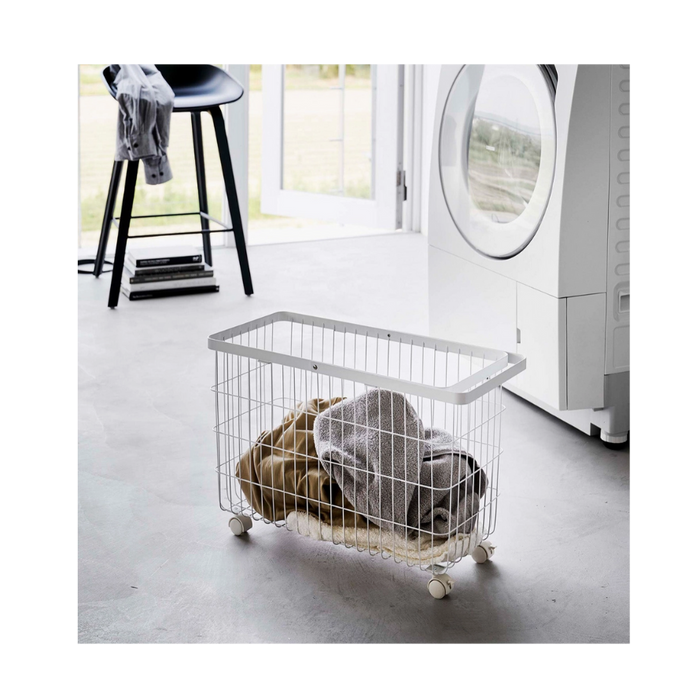 Low-Profile Rolling Laundry Basket