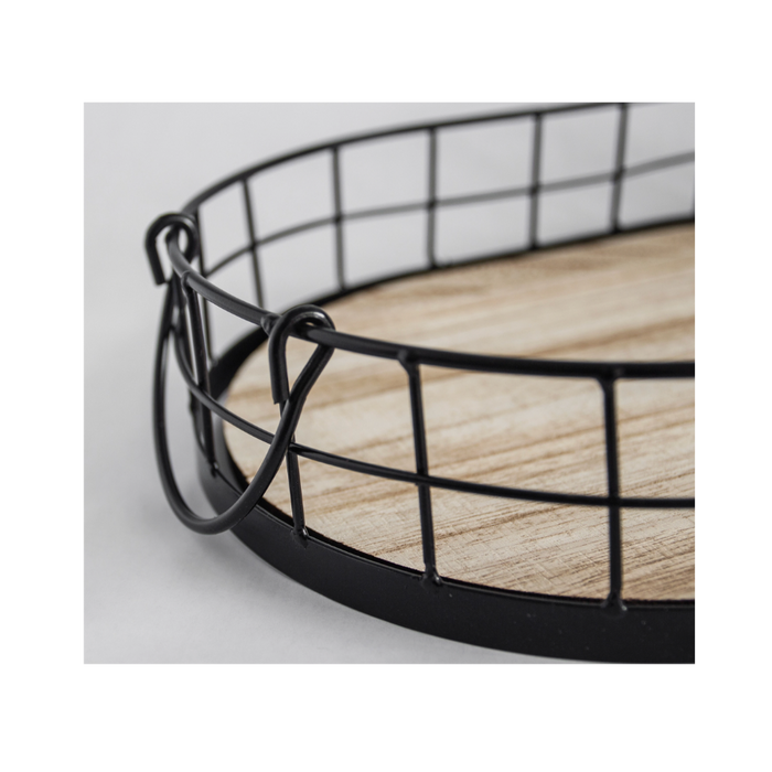 Wooden Iron Tray- Black