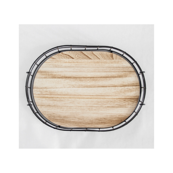 Wooden Iron Tray- Black