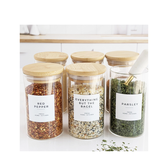 Square Spice Jar Labels