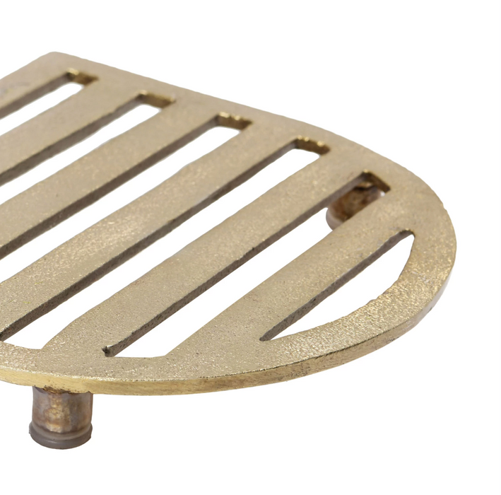 Cast Aluminum Arched Trivet, Gold Finish