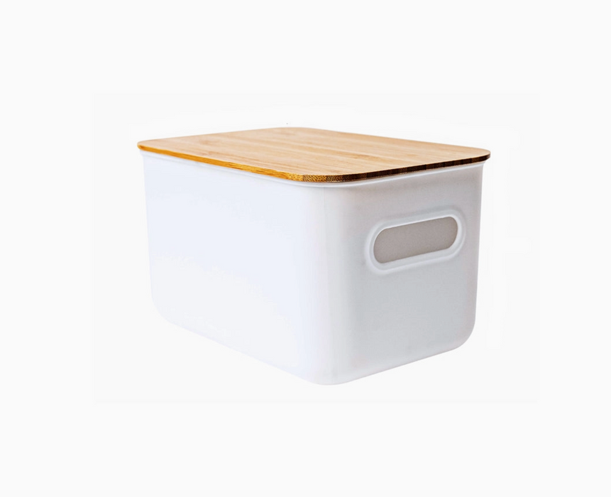 Storage Bin with Bamboo Lid- Small