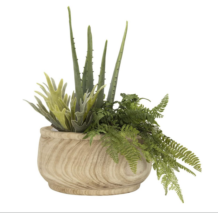 Paulownia Wood Planter, Natural