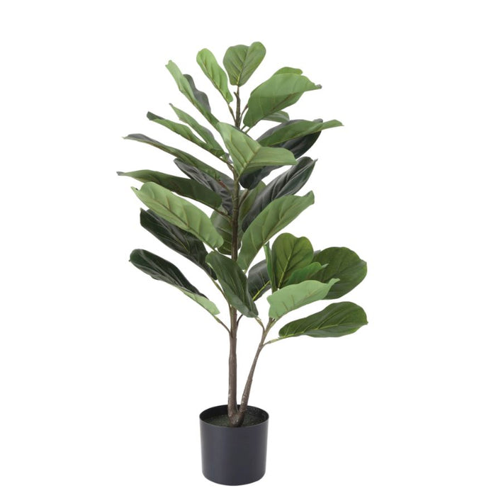 Faux Fiddle Fig Leaf Plant in Pot