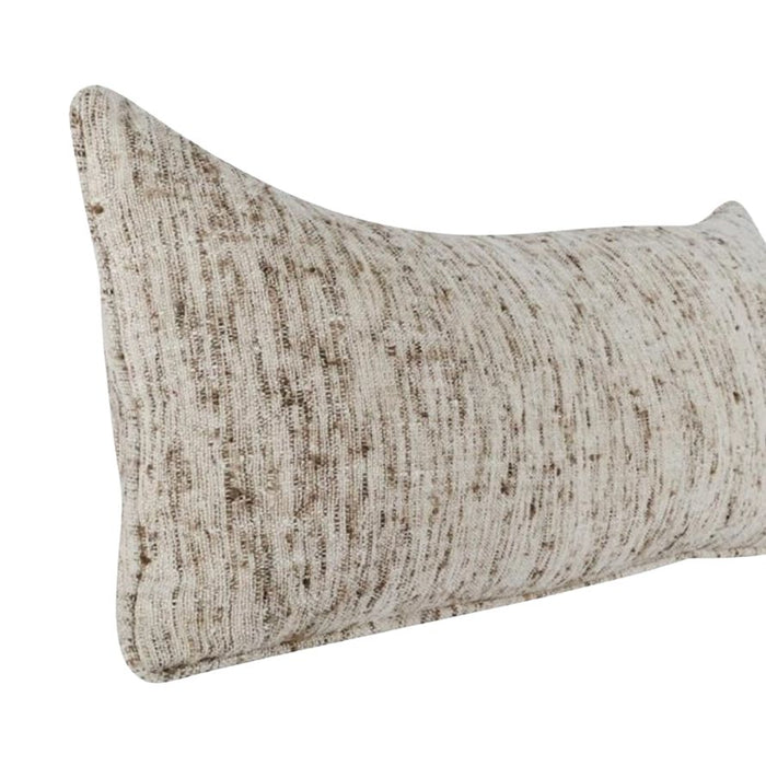 Rectangular Textured Pillow in Natural Hues