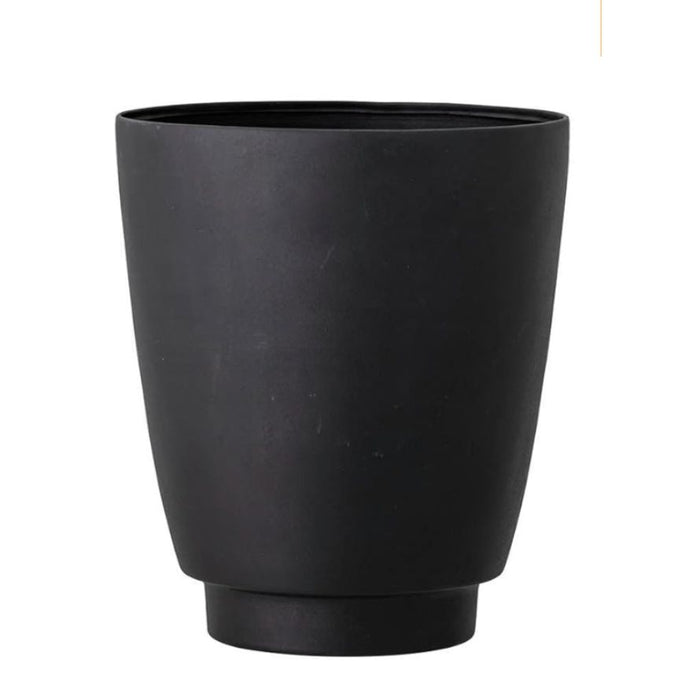 Metal Tapered Planter- Black Finish (8in Diameter)